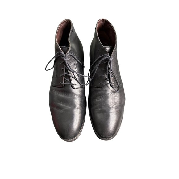 Gorgeous Johnston & Murphy Black Sheep Skin Leather Chukka Boots 12 - Picture 1 of 9